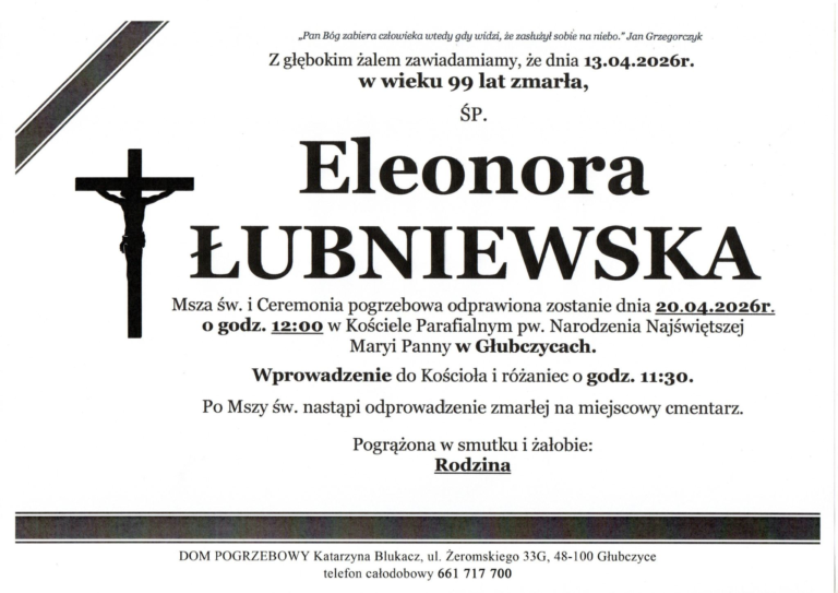 ELEONORA ŁUBNIEWSKA